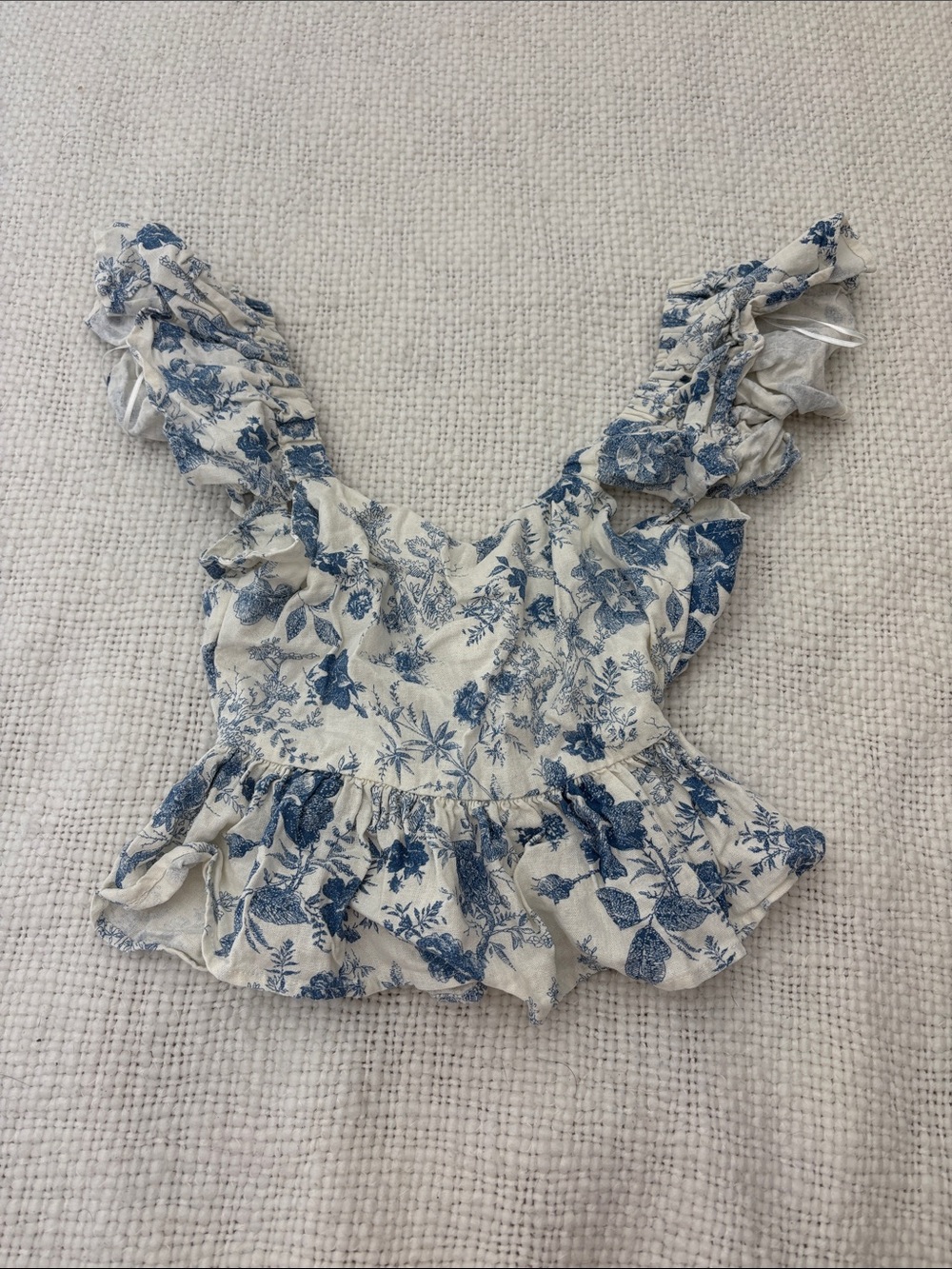 Francesca's floral fancy backless top